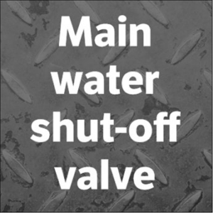 main water shut off valve tag