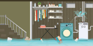 flooded basement illustration