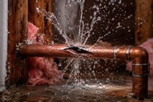 Burst water pipe image