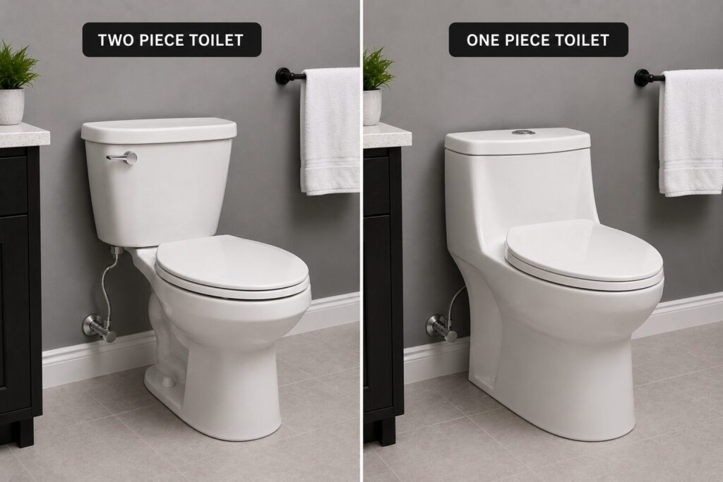 One-piece vs two-piece toilet comparison — Perfection Plumbing helps Saskatoon homeowners choose