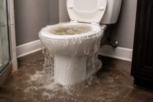 Overflowing toilet image