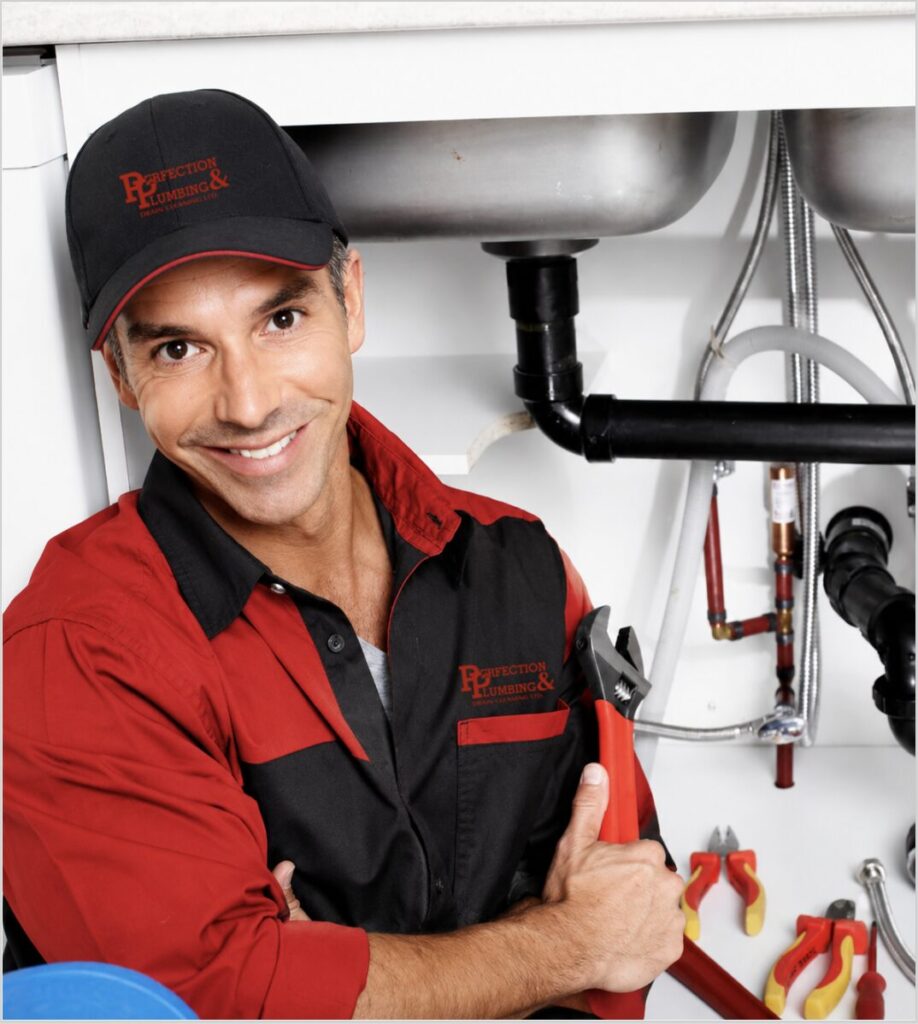 Technician doing repairs on kitchen sink in Saskatoon