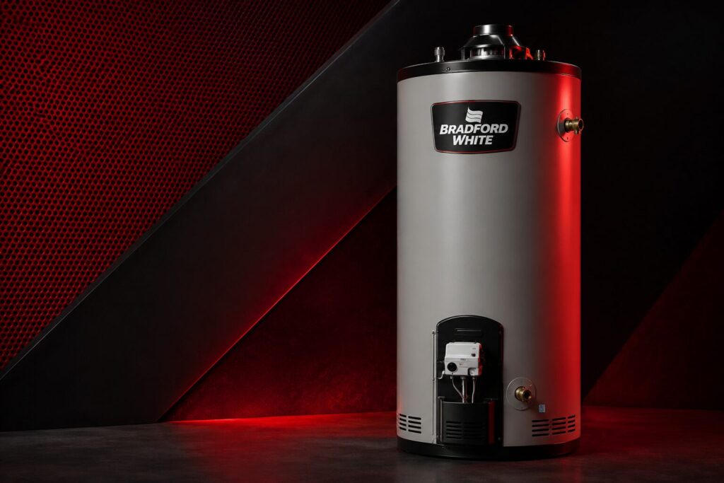 Water heater installation image with Bradfor White water heater