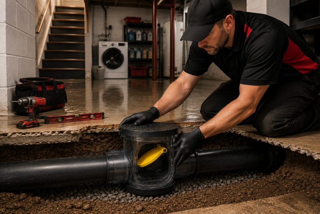 Professional backwater valve installation - Saskatoon